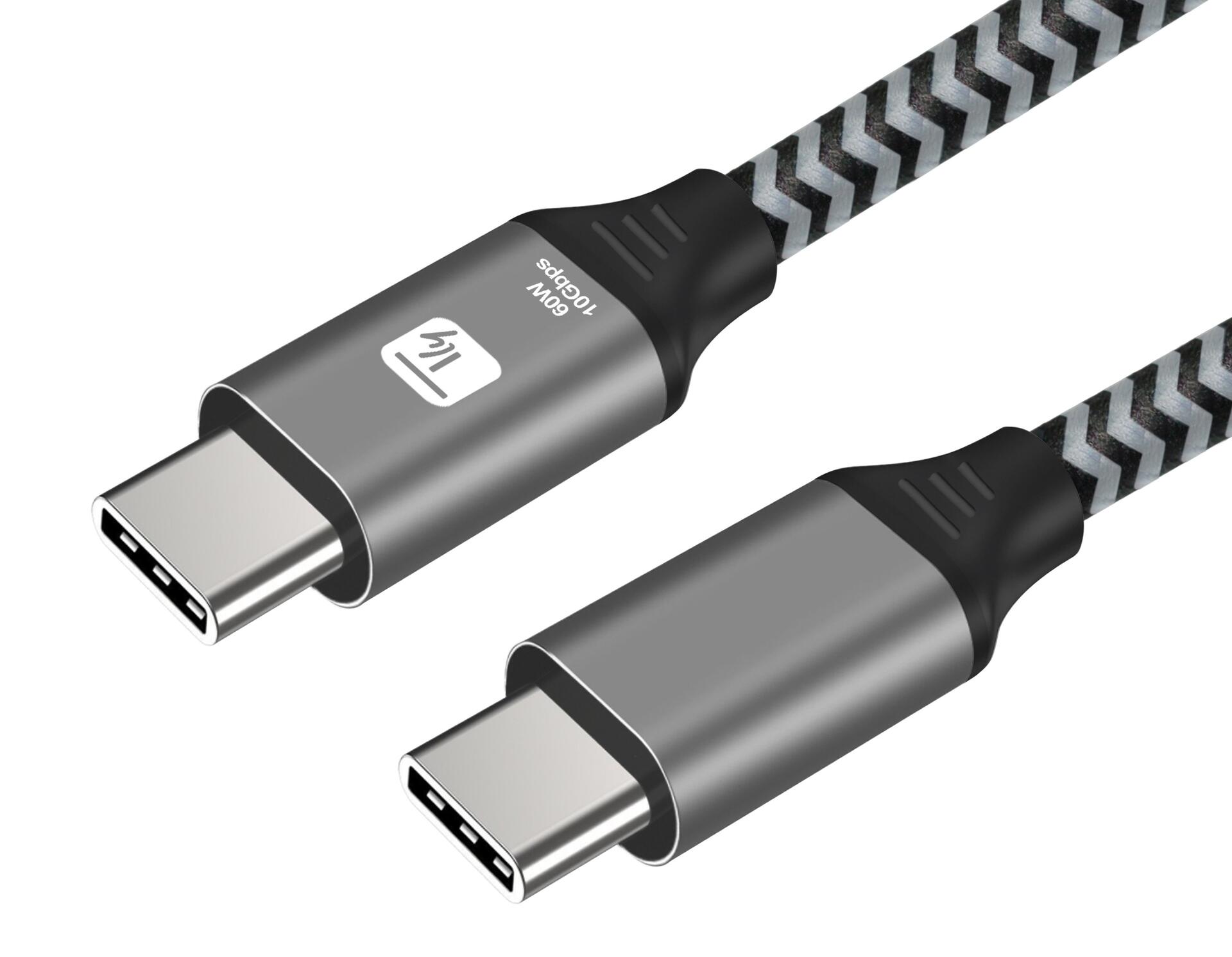 Cavo USB-C™ Maschio 3.2 / USB-C™ Maschio 3A 60W 0,5m Alluminio