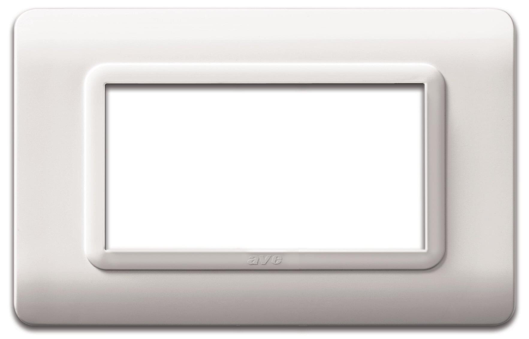 Placca Tecnopolimero S44 4 Moduli Bianco