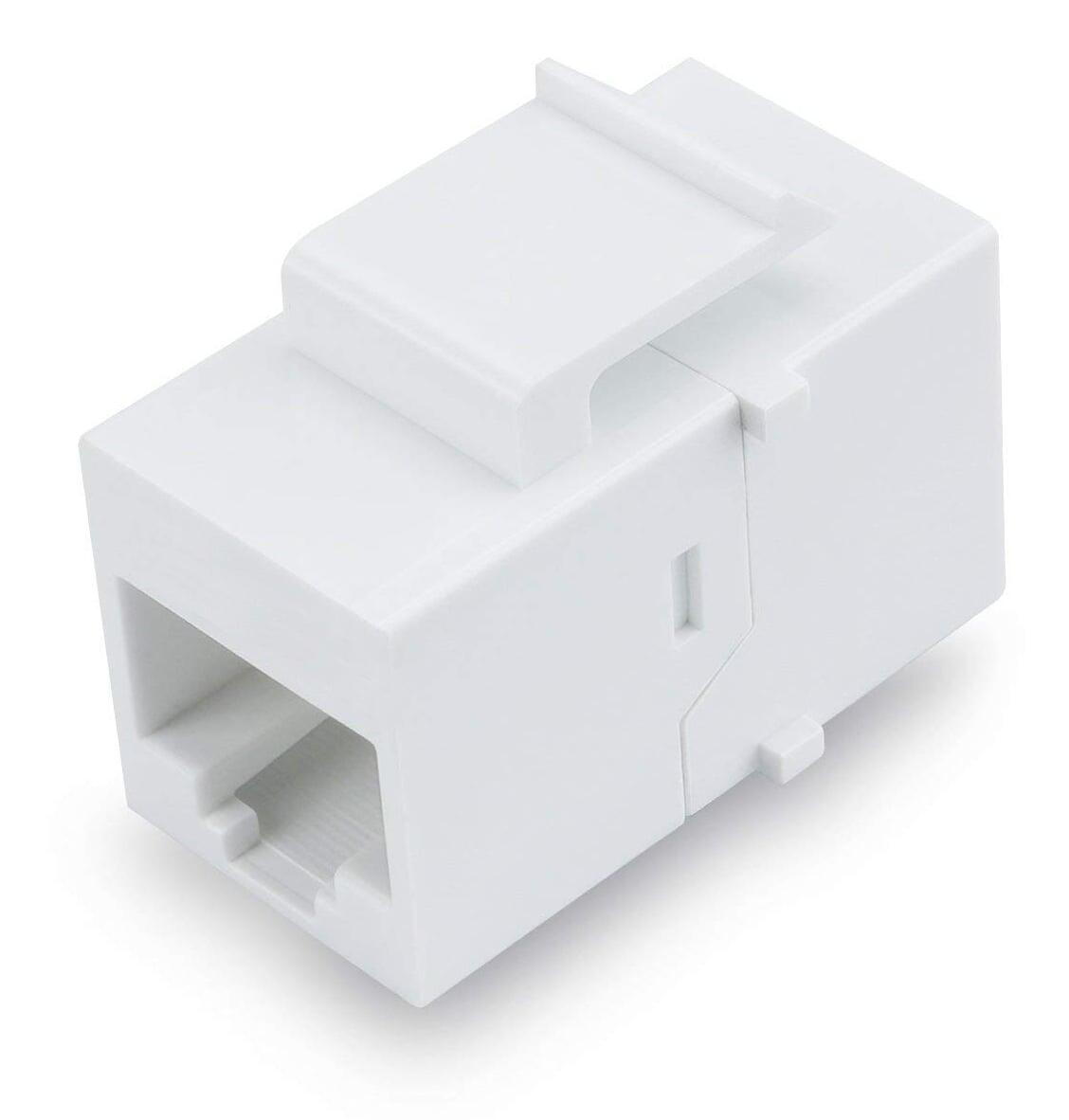 Accoppiatore Keystone RJ45 F/F Cat.5E UTP Bianco